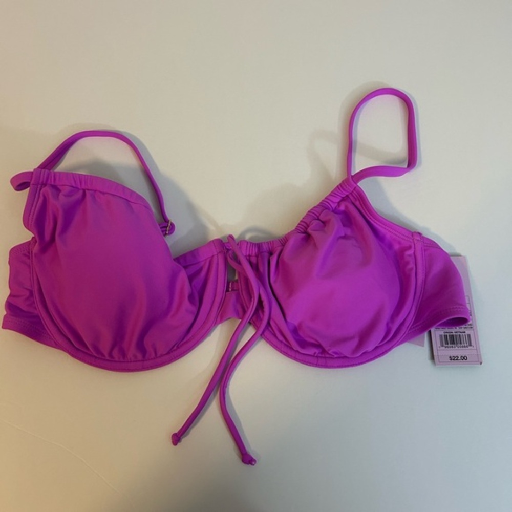 NWT Wild Fable Purple/Pink Bikini Top